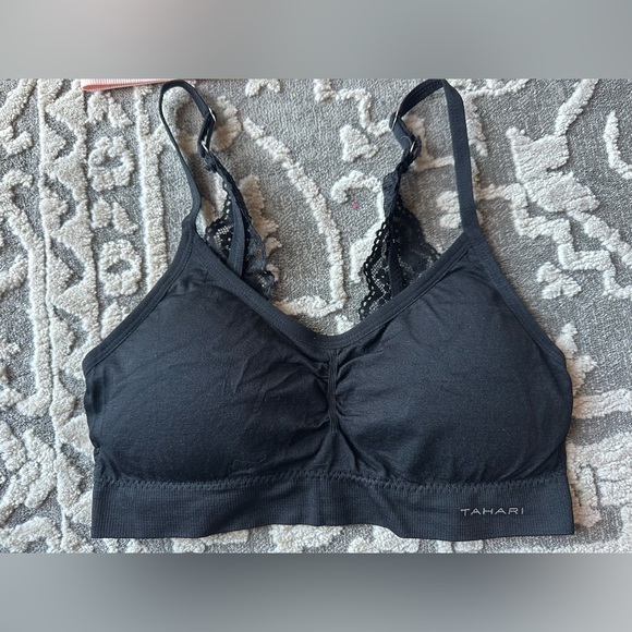 Tahari Lace Bralette Pink & Black size Medium - Picture 5 of 7